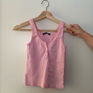 Brandy Striped Cotton Tank